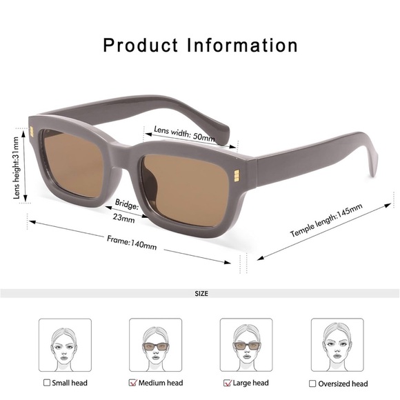 ‼️SOLD‼️Vintage Square Sunglasses - Picture 3 of 5